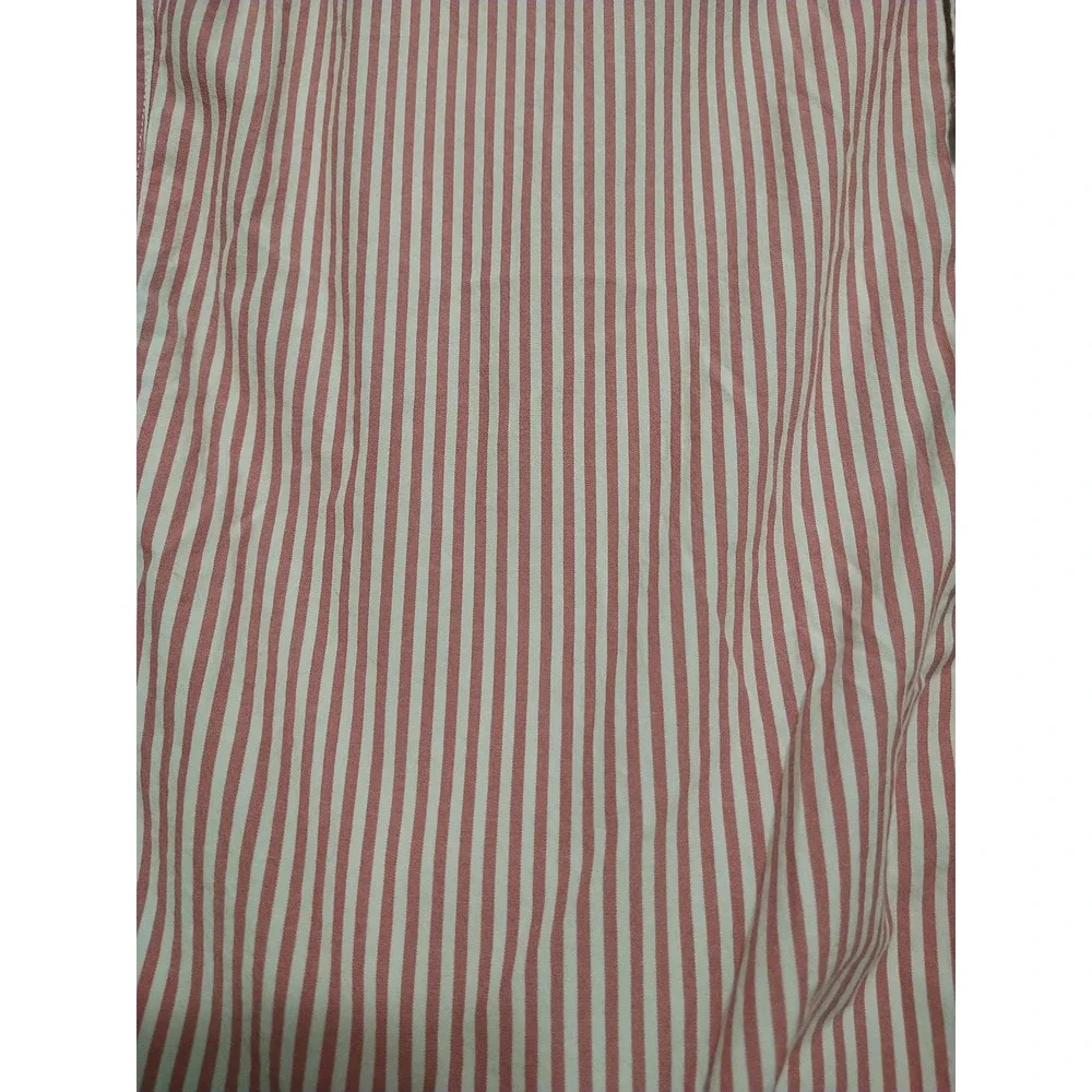 J. Crew Shirt Men M Red Stripe Stretch Slim Preppy‎ Button Up Long Sleeve Office